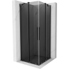 Mexen Velar Duo cabine de douche coulissante 80 x 80 cm, graphite, gris canon brossé - 871-080-080-42-66