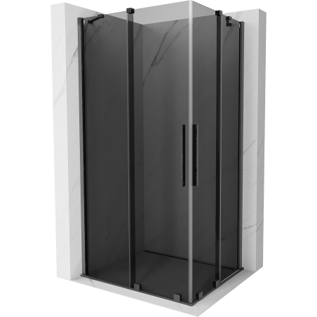 Mexen Velar Duo cabine de douche coulissante 100 x 90 cm, graphite, gris pistolet brossé - 871-100-090-42-66