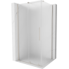 Mexen Velar cabine de douche coulissante 140 x 90 cm, givrée, nickel brossé - 871-140-090-31-97