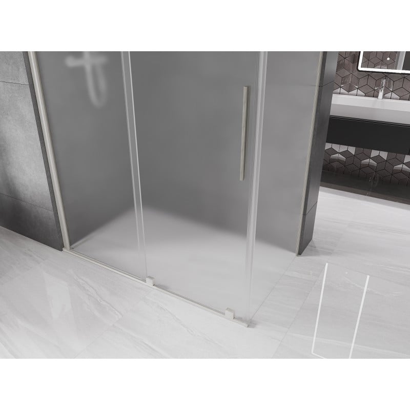 Mexen Velar cabine de douche coulissante 140 x 85 cm, givre, nickel brossé - 871-140-085-31-97