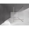 Mexen Velar cabine de douche coulissante 140 x 90 cm, givrée, nickel brossé - 871-140-090-31-97