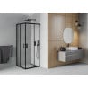 Mexen Rio cabine de douche carrée 80 x 80 cm, transparent, noir - 860-080-080-70-00