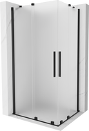 Mexen Velar Duo cabine de douche coulissante 90 x 80 cm, givre, noir - 871-090-080-32-70