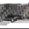 Mexen Velar Duo cabine de douche coulissante 100 x 90 cm, givré, noir - 871-100-090-32-70
