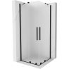 Mexen Velar Duo cabine de douche coulissante 90 x 90 cm, givré, noir - 871-090-090-32-70