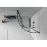 Cabine de douche semi-circulaire Mexen Rio 70 x 70 cm, transparente, noire - 863-070-070-70-00