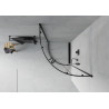 Mexen Rio cabine de douche semi-circulaire 80 x 80 cm, transparente, noire - 863-080-080-70-00