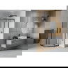 Cabine de douche Mexen Rio semi-circulaire 80 x 80 cm, transparente, noire - 863-080-080-70-00