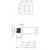 Mexen Cube support de douche, blanc - 79350-20