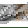 Cabine de douche Mexen Rio semi-circulaire 80 x 80 cm, transparente, noire - 863-080-080-70-00