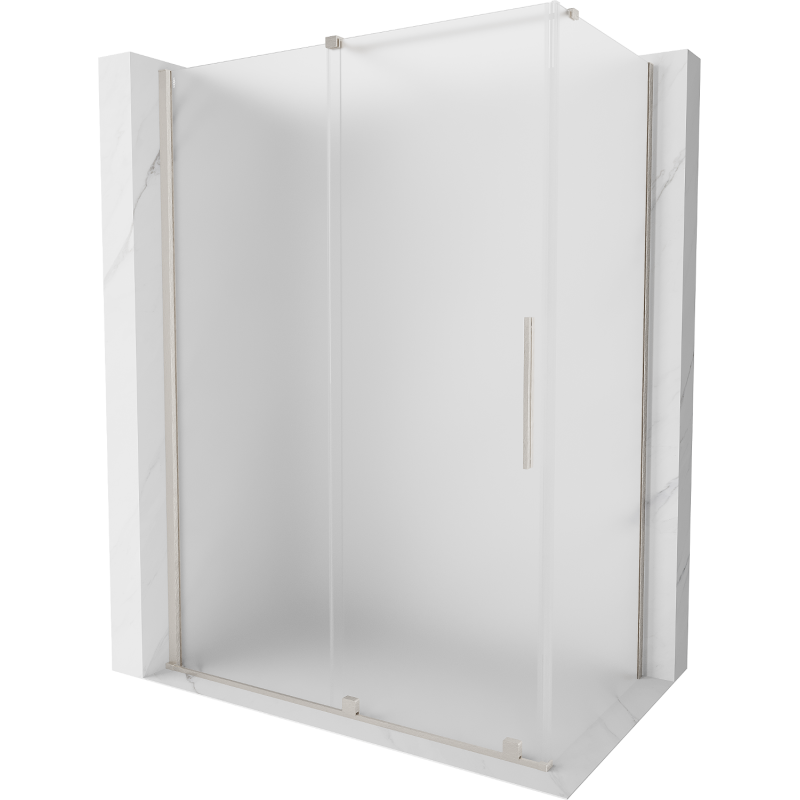 Mexen Velar cabine de douche coulissante 160 x 90 cm, givre, nickel brossé - 871-160-090-31-97