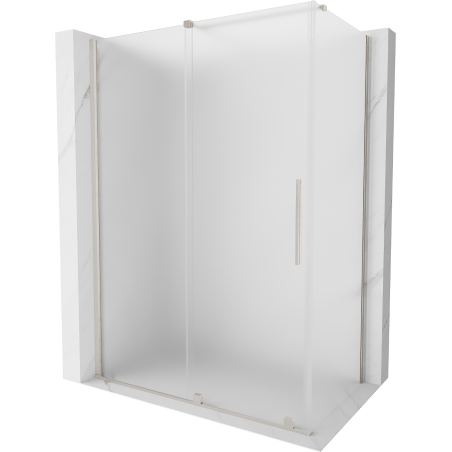 Mexen Velar cabine de douche coulissante 160 x 90 cm, givre, nickel brossé - 871-160-090-31-97