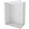 Mexen Velar cabine de douche coulissante 160 x 90 cm, givre, nickel brossé - 871-160-090-31-97