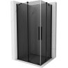 Mexen Velar Duo cabine de douche coulissante 90 x 80 cm, graphite, noire - 871-090-080-42-70