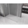 Mexen Velar cabine de douche coulissante 160 x 80 cm, givrée, nickel brossé - 871-160-080-31-97