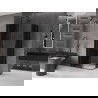 Mexen Velar Duo cabine de douche coulissante 90 x 80 cm, graphite, noire - 871-090-080-42-70