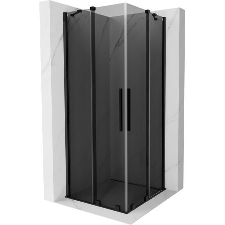 Mexen Velar Duo cabine de douche coulissante 100 x 100 cm, graphite, noire - 871-100-100-42-70