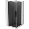 Mexen Velar Duo cabine de douche coulissante 100 x 100 cm, graphite, noire - 871-100-100-42-70