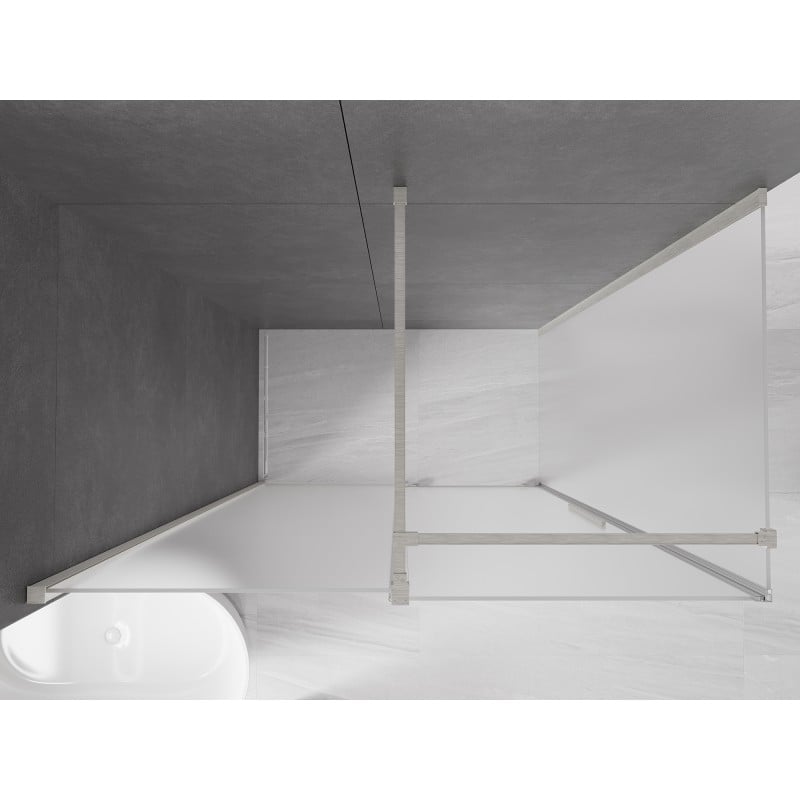 Mexen Velar cabine de douche coulissante 160 x 85 cm, givre, nickel brossé - 871-160-085-31-97