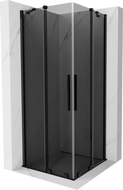 Mexen Velar Duo cabine de douche coulissante 90 x 90 cm, graphite, noir - 871-090-090-42-70