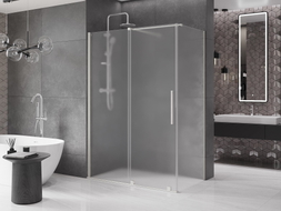 Mexen Velar cabine de douche coulissante 160 x 90 cm, givrée, nickel brossé - 871-160-090-31-97