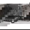 Mexen Velar Duo cabine de douche coulissante 90 x 80 cm, graphite, noire - 871-090-080-42-70