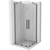 Mexen Velar Duo cabine de douche coulissante 100 x 100 cm, transparent, métal canon de fusil - 871-100-100-02-95