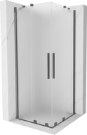 Mexen Velar Duo cabine de douche coulissante 80 x 80 cm, givré, métal armé - 871-080-080-32-95
