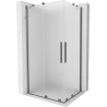 Mexen Velar Duo cabine de douche coulissante 100 x 90 cm, givrée, métal canon de fusil - 871-100-090-32-95