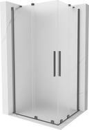Mexen Velar Duo cabine de douche coulissante 100 x 90 cm, givre, métal gun - 871-100-090-32-95