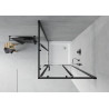 Mexen Rio cabine de douche carrée 80 x 80 cm, transparent, noir + receveur, blanc - 860-080-080-70-00-4510