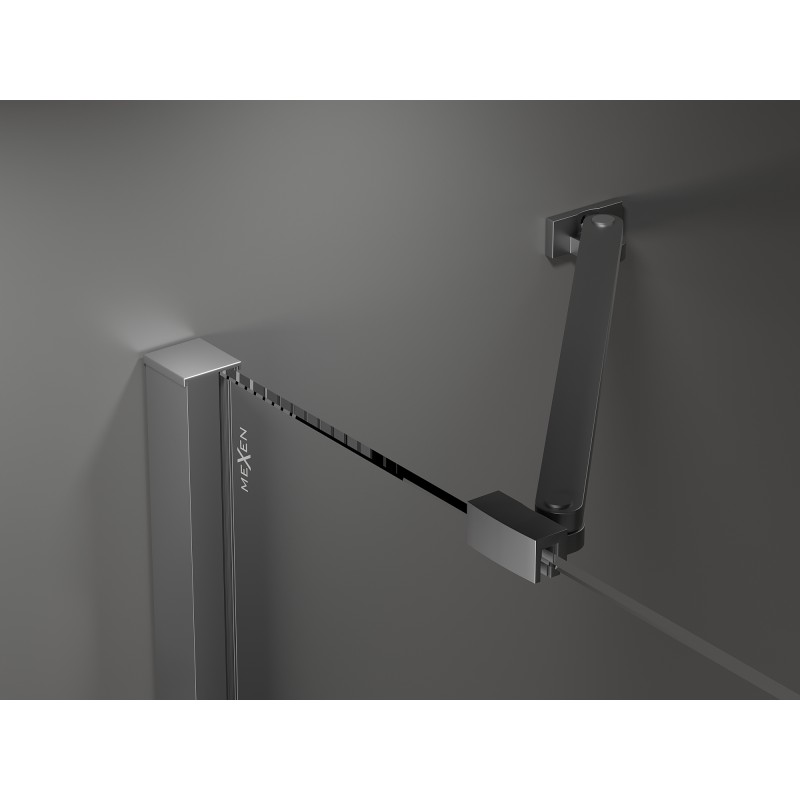 Mexen Velar Duo cabine de douche coulissante 100 x 90 cm, givre, métal gun - 871-100-090-32-95