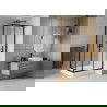 Cabine de douche carrée Mexen Rio 90 x 90 cm, transparente, noire + receveur Rio, blanc - 860-090-090-70-00-4510