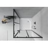 Mexen Rio cabine de douche carrée 90 x 90 cm, transparent, noir + receveur Rio, blanc - 860-090-090-70-00-4510