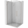Mexen Velar Duo cabine de douche coulissante 100 x 90 cm, transparent, nickel brossé - 871-100-090-02-97