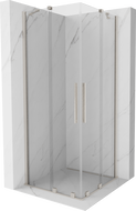 Mexen Velar Duo cabine de douche coulissante 90 x 90 cm, transparent, nickel brossé - 871-090-090-02-97