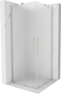 Mexen Velar Duo cabine de douche coulissante 90 x 90 cm, verre givré, nickel brossé - 871-090-090-32-97