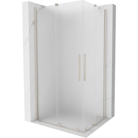 Mexen Velar Duo cabine de douche coulissante 100 x 90 cm, verre dépoli, nickel brossé - 871-100-090-32-97