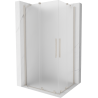 Mexen Velar Duo cabine de douche coulissante 100 x 90 cm, givrée, nickel brossé - 871-100-090-32-97