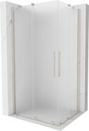 Mexen Velar Cabine de douche coulissante Duo 90 x 80 cm, givré, nickel brossé - 871-090-080-32-97