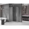 Mexen Velar Duo cabine de douche coulissante 100 x 90 cm, givrée, nickel brossé - 871-100-090-32-97