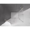 Mexen Velar Duo cabine de douche coulissante 100 x 90 cm, givrée, nickel brossé - 871-100-090-32-97