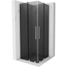 Mexen Velar Duo cabine de douche coulissante 90 x 90 cm, graphite, nickel brossé - 871-090-090-42-97