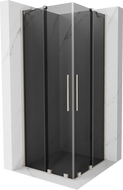 Mexen Velar Duo cabine de douche coulissante 90 x 90 cm, graphite, nickel brossé - 871-090-090-42-97