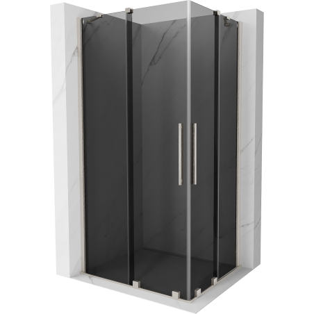 Mexen Velar Duo cabine de douche coulissante 100 x 90 cm, graphite, nickel brossé - 871-100-090-42-97