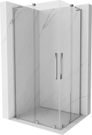 Mexen Velar L Duo cabine de douche coulissante 90 x 80 cm, transparente, chromée - 871-090-080-02-03-01