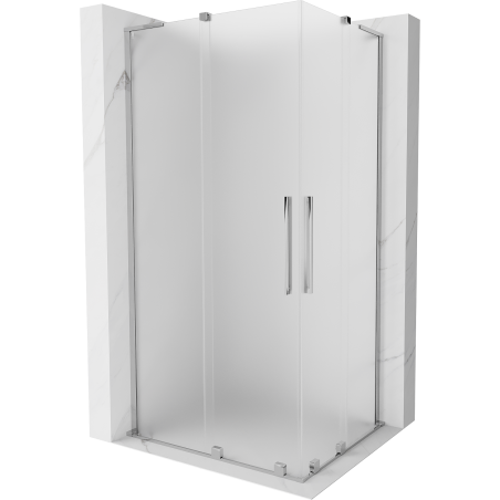 Mexen Velar L Duo cabine de douche coulissante 100 x 90 cm, givré, chrome - 871-100-090-02-33-01