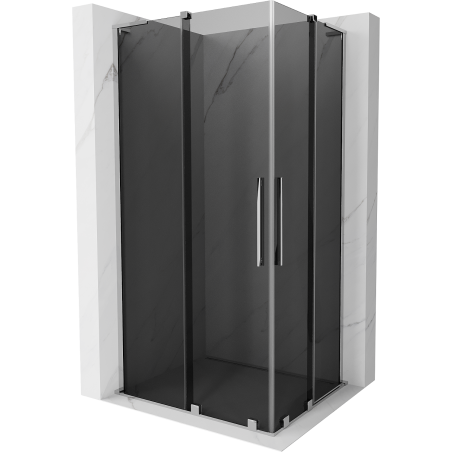 Mexen Velar L Duo cabine de douche coulissante 90 x 80 cm, graphite, chrome - 871-090-080-02-43-01