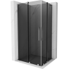 Mexen Velar L Duo cabine de douche coulissante 90 x 80 cm, graphite, chrome - 871-090-080-02-43-01