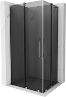 Mexen Velar L Duo cabine de douche coulissante 100 x 90 cm, graphite, chrome - 871-100-090-02-43-01